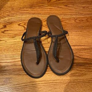 Brown American Eagle flip flops. Size 11